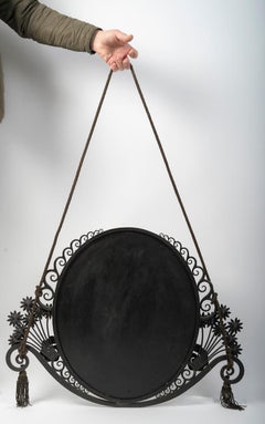 Art Deco-Era Wrought Iron Mirror, 1930.