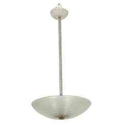 Art Deco, Ercole Barovier Pendelleuchte aus Murano Glas aus den 40er Jahren