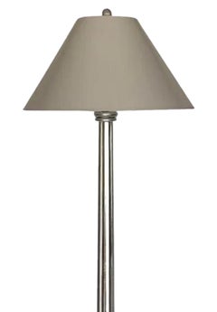 Art Deco Erika Brunson for Dessin Fournir Silver Leaf Giltwood Floor Lamp