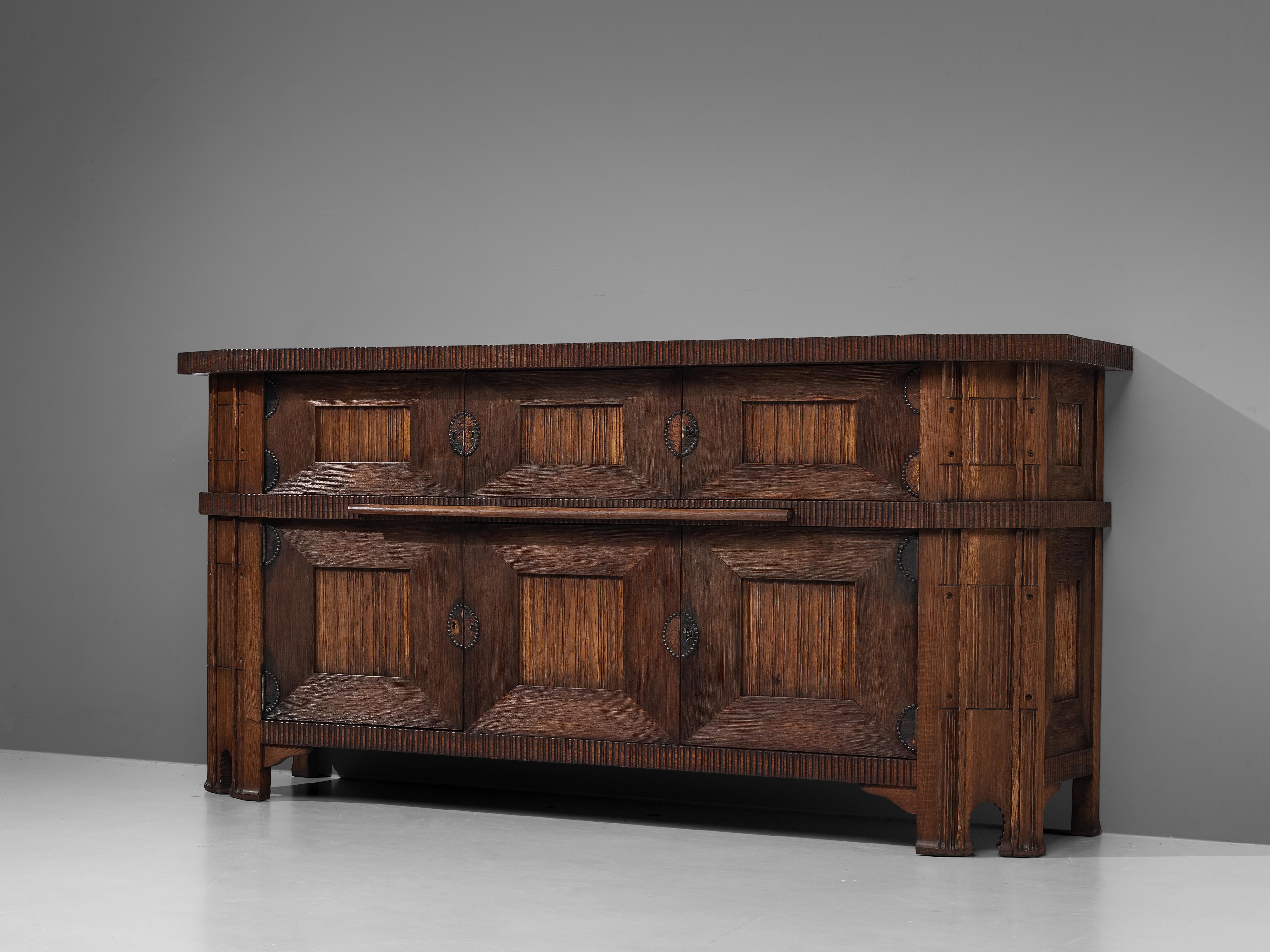 Art Deco Ernesto Valabrega Sideboard in Oak 3