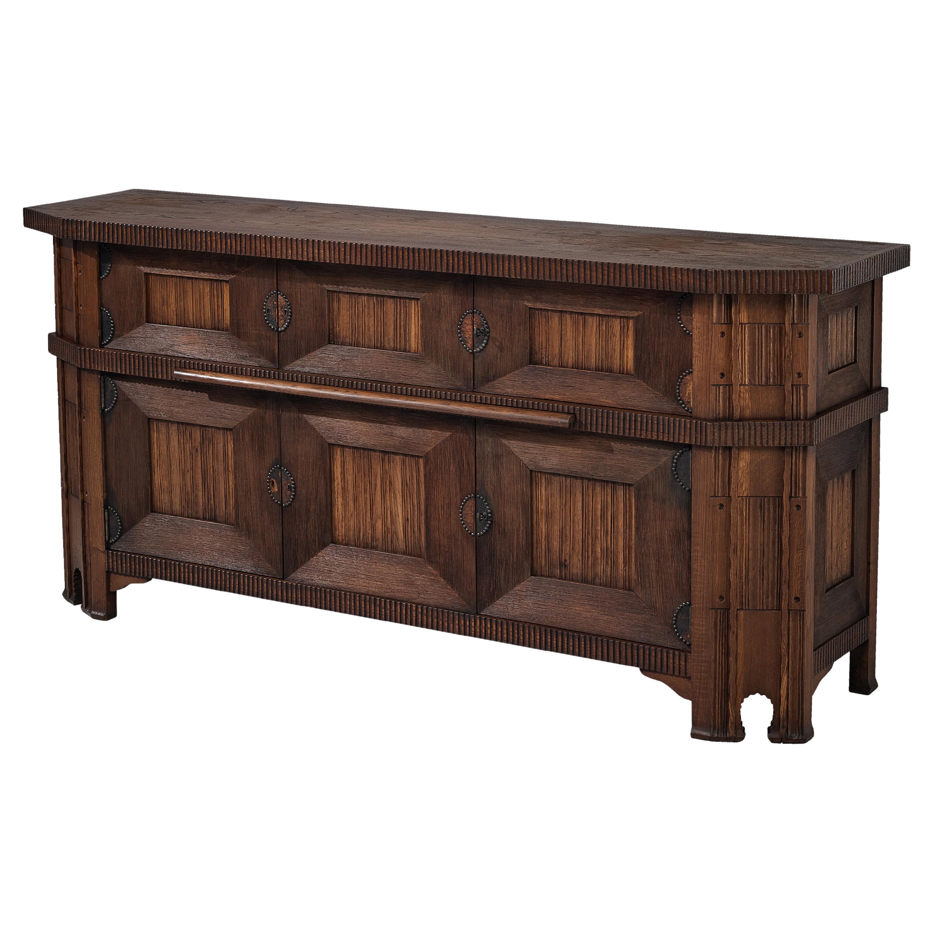 Art Deco Ernesto Valabrega Sideboard in Oak