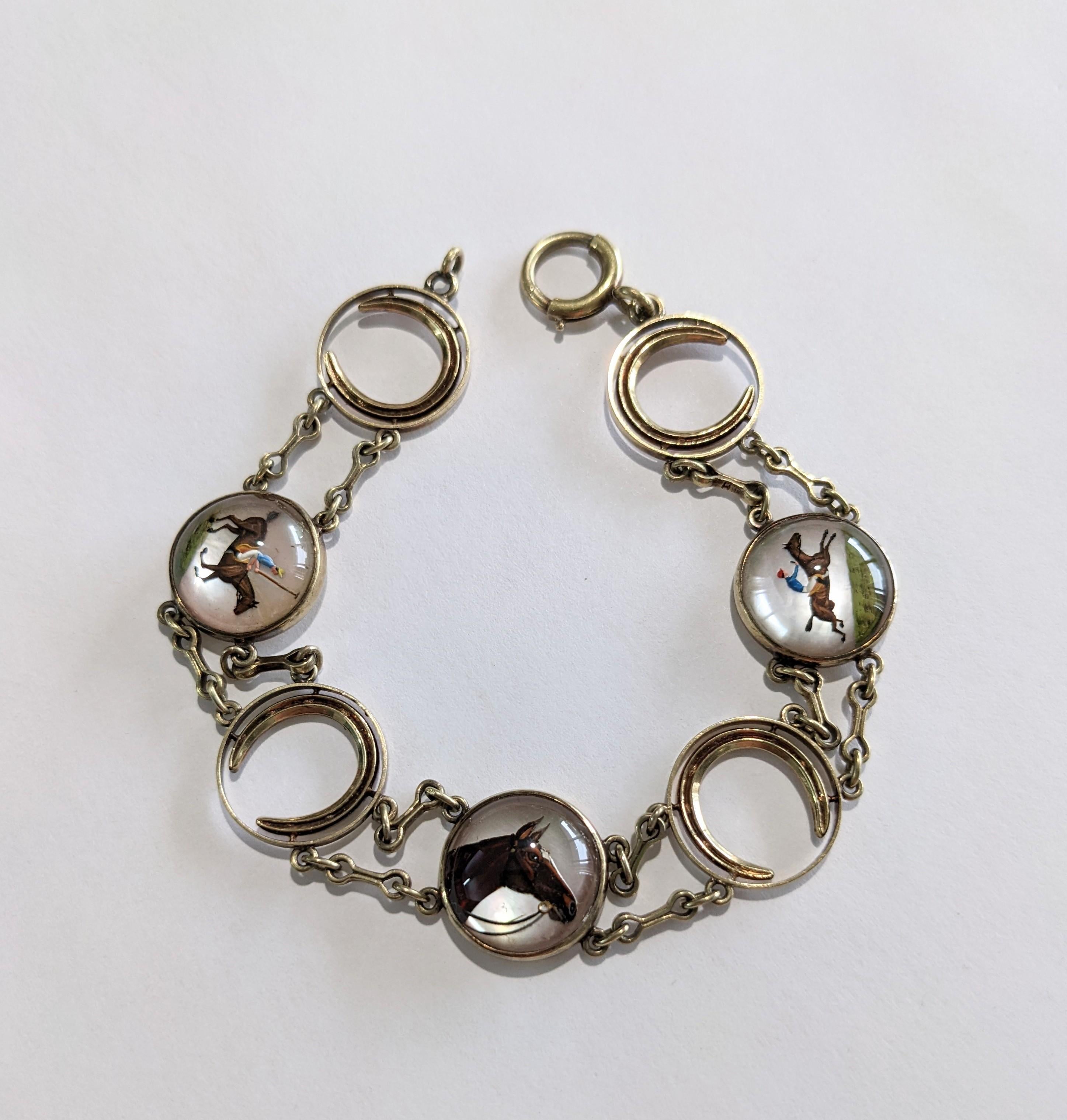 Art Deco period link bracelet with 