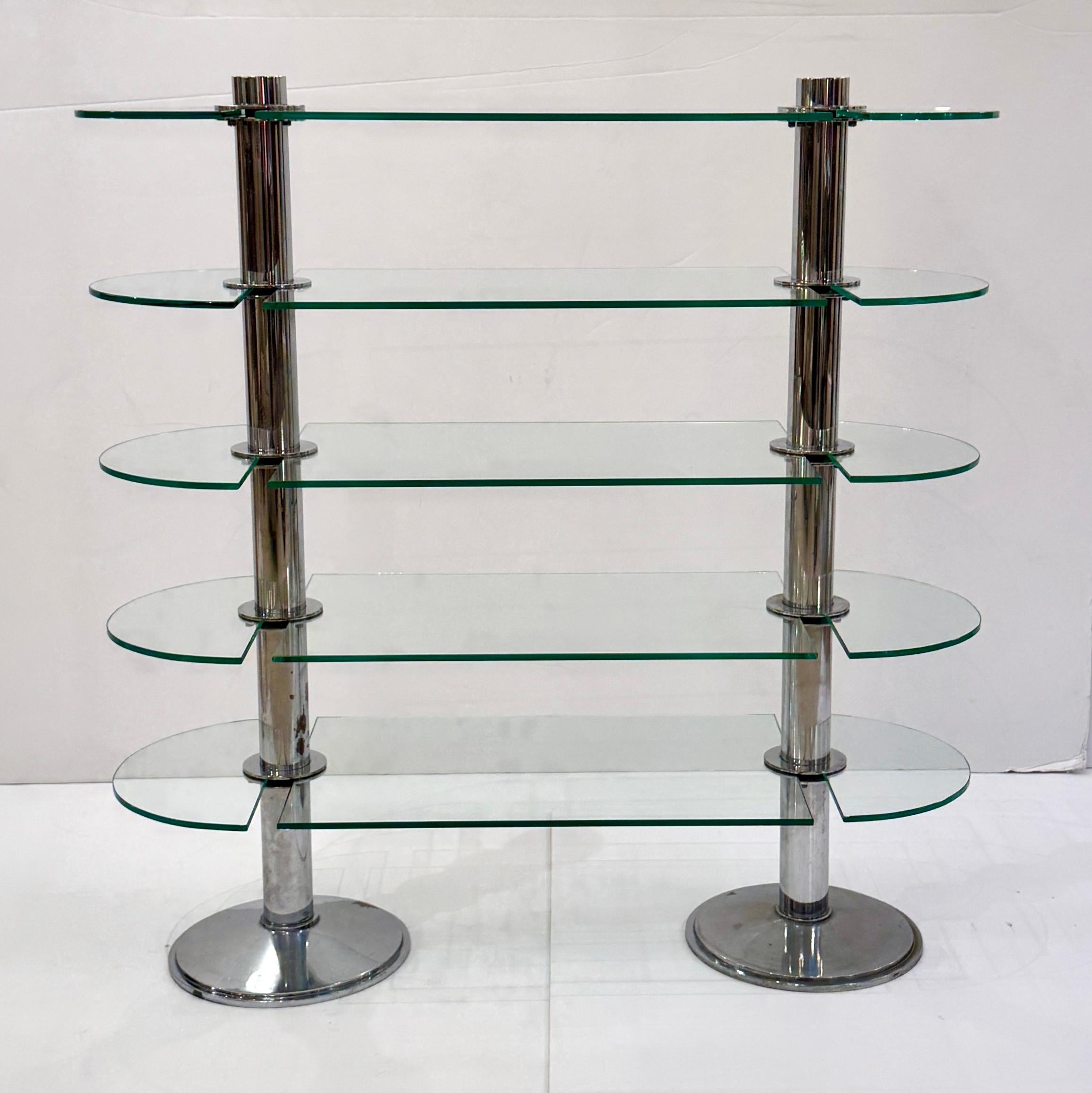 French Art Deco Etagere Display Shelf By Siegel, France 1930 For Sale