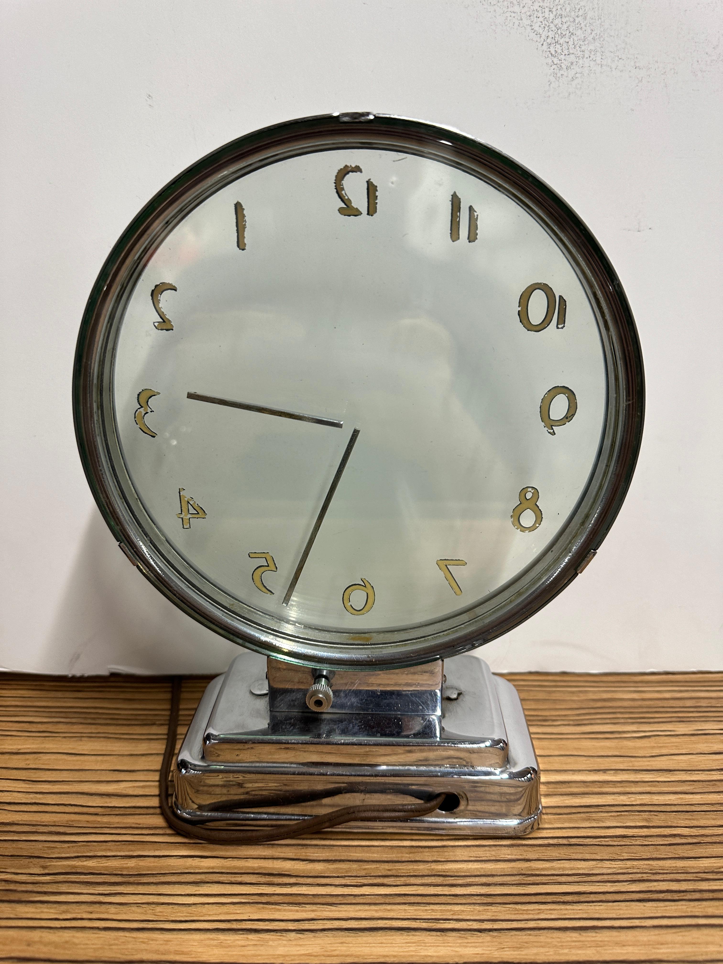 Art Deco Etalage Reclame Mystery Clock Running Nicely For Sale 7