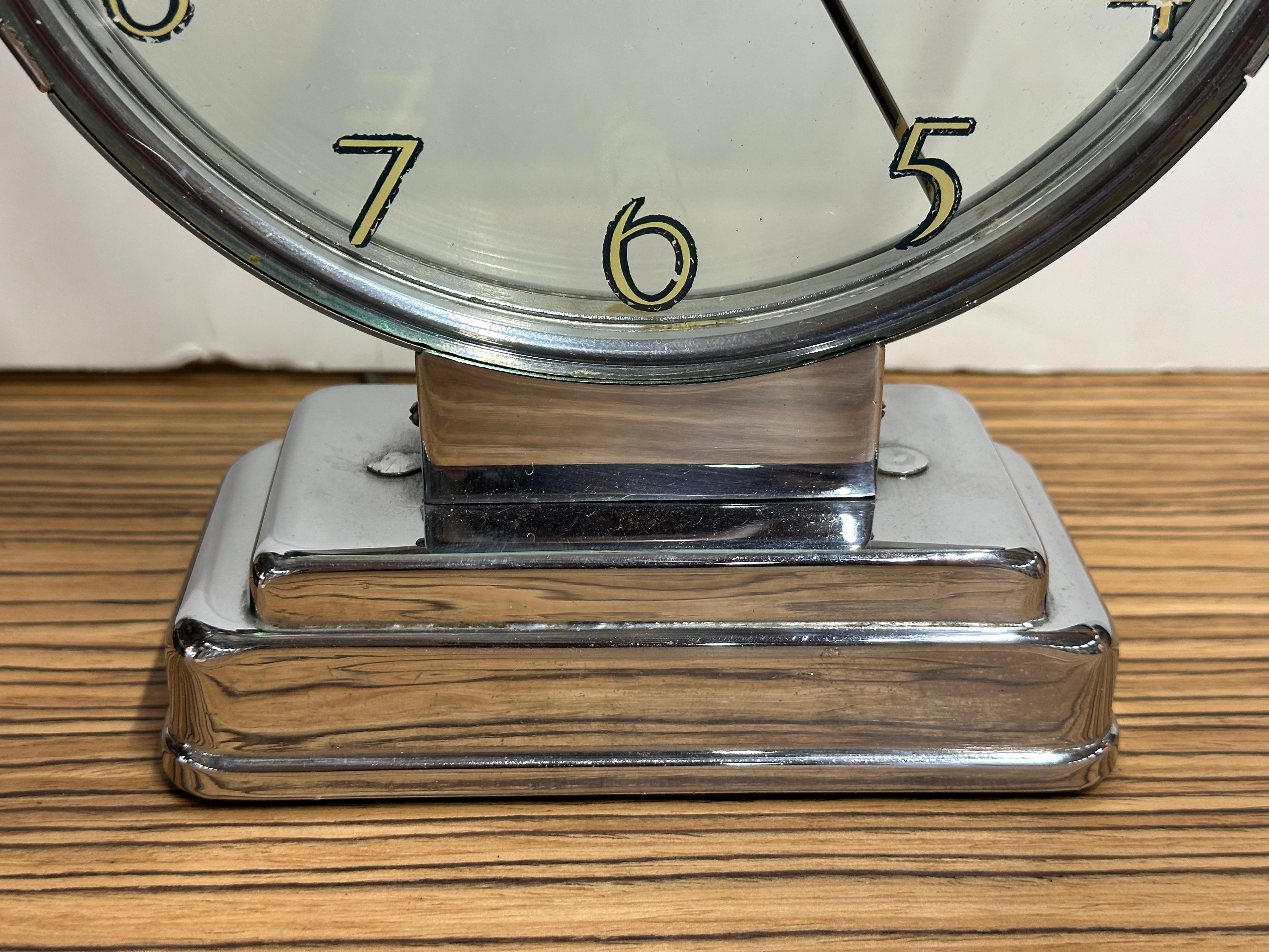 Américain Art Deco Etalage Reclame Mystery Clock Running Nicely en vente
