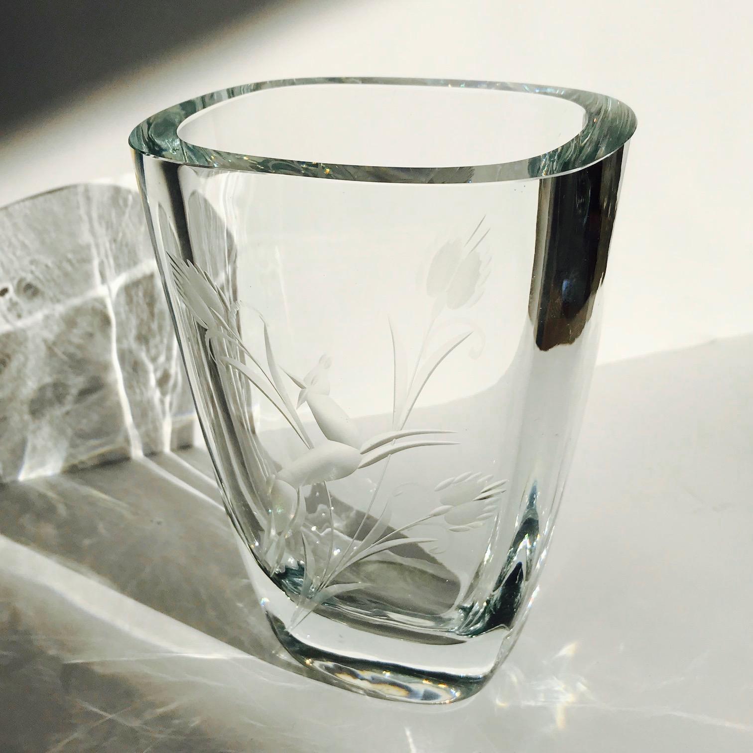 etched glass vases