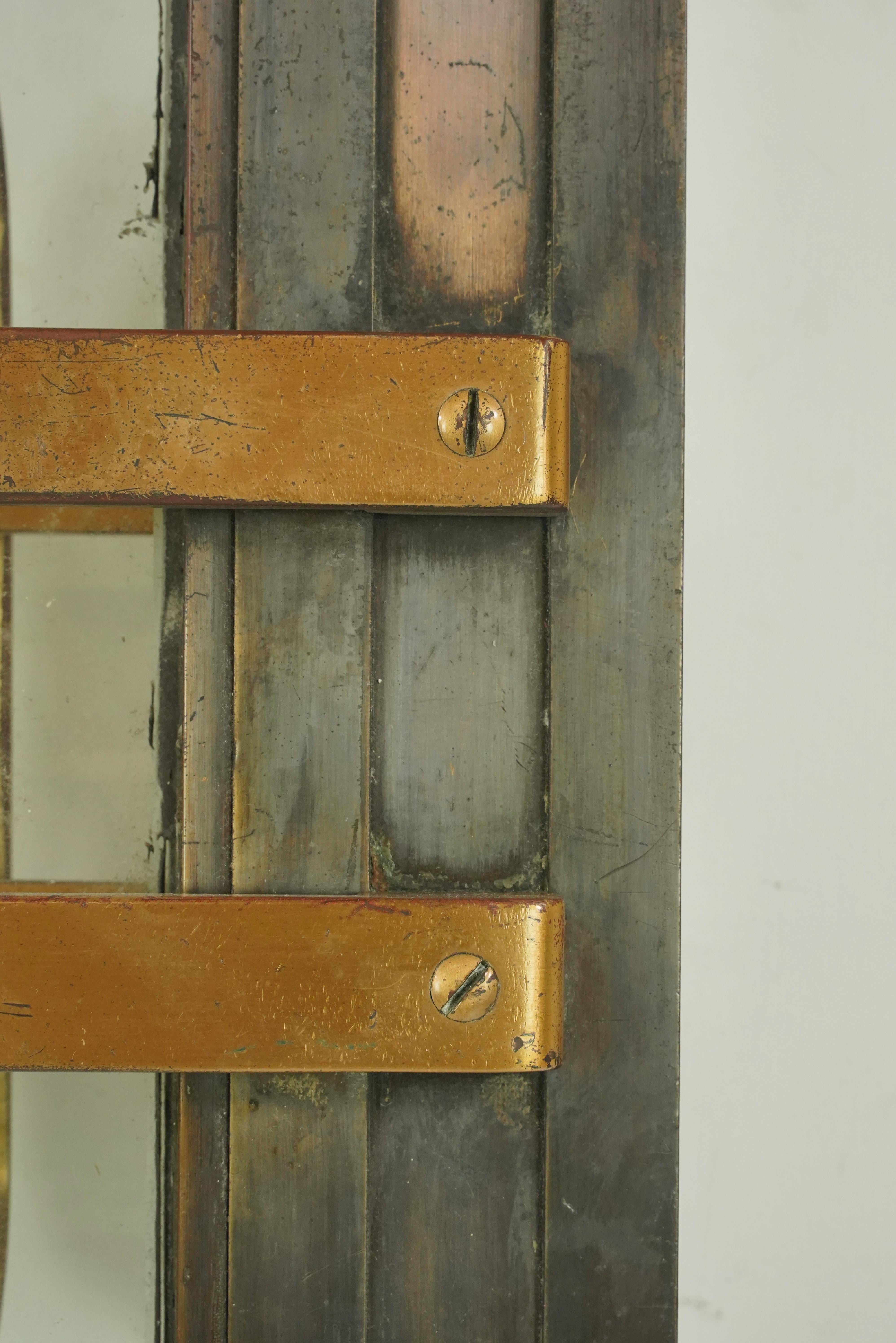 Art Deco Etched Full Glass Bronze Commercial Door 83.5 x 31.75 in. For Sale 6