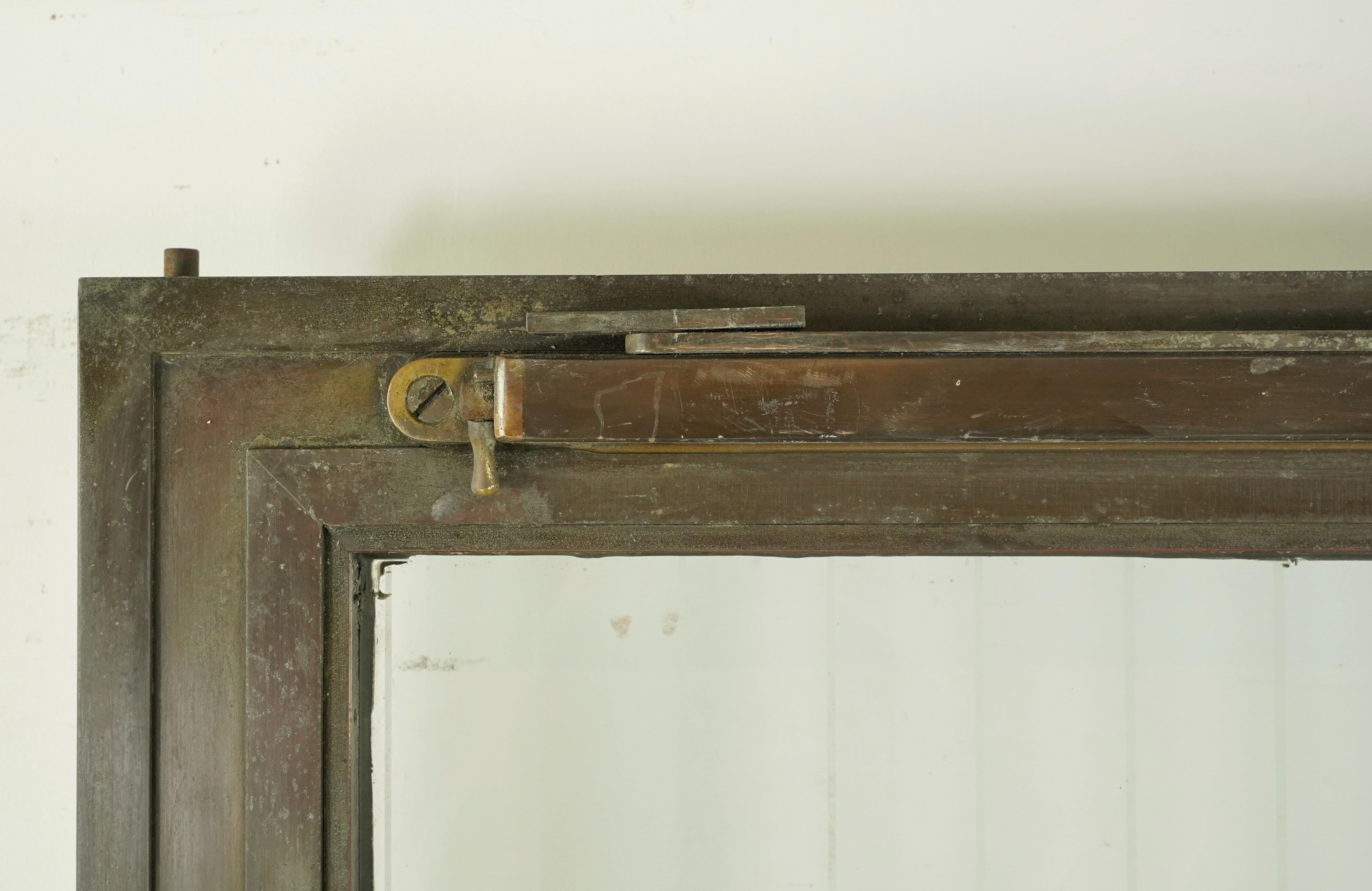 Art Deco Etched Full Glass Bronze Commercial Door 83.5 x 31.75 in. For Sale 8