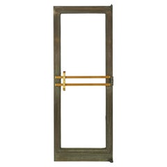 Antique Art Deco Etched Full Glass Bronze Commercial Door 83.5 x 31.75 in.