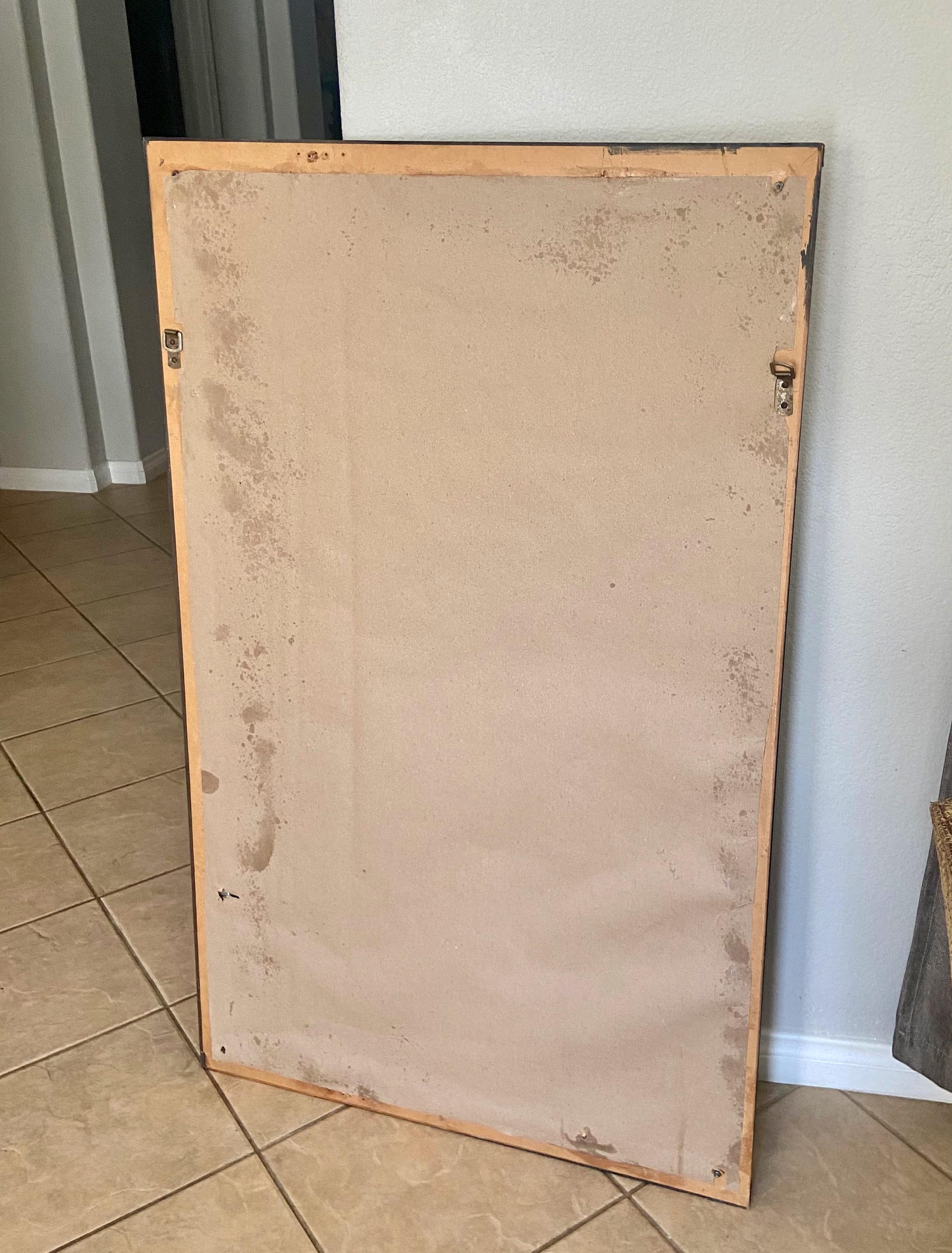 Art Deco Etched Shadow Box Wall Mirror 6
