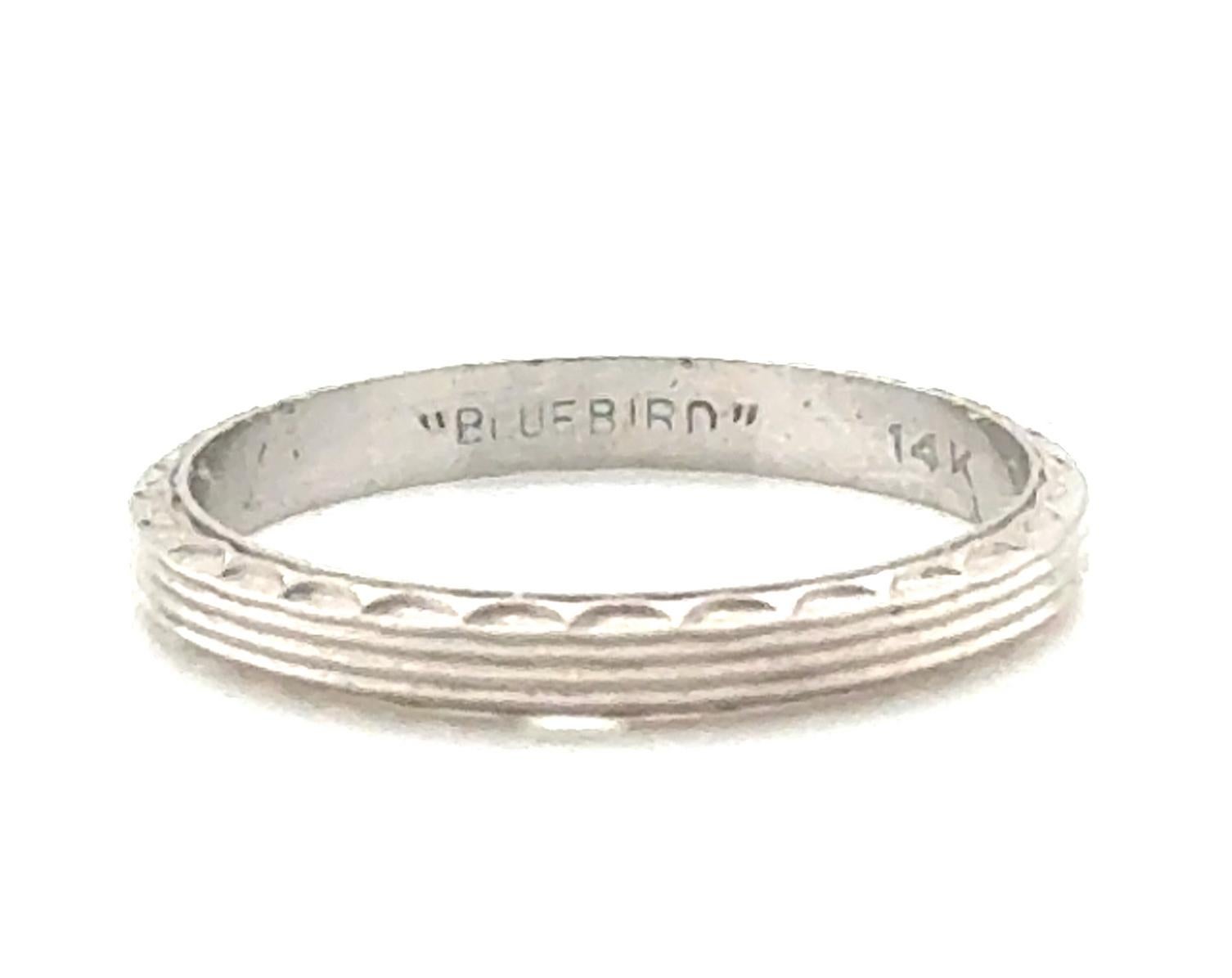 14k bluebird wedding band