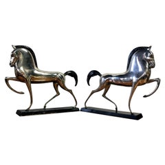 Etruskische Pferdeskulpturen im Art-déco-Stil von Boris Lovet-Lorski – Paar