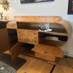 Art Deco European Birch Liner Style Sideboard