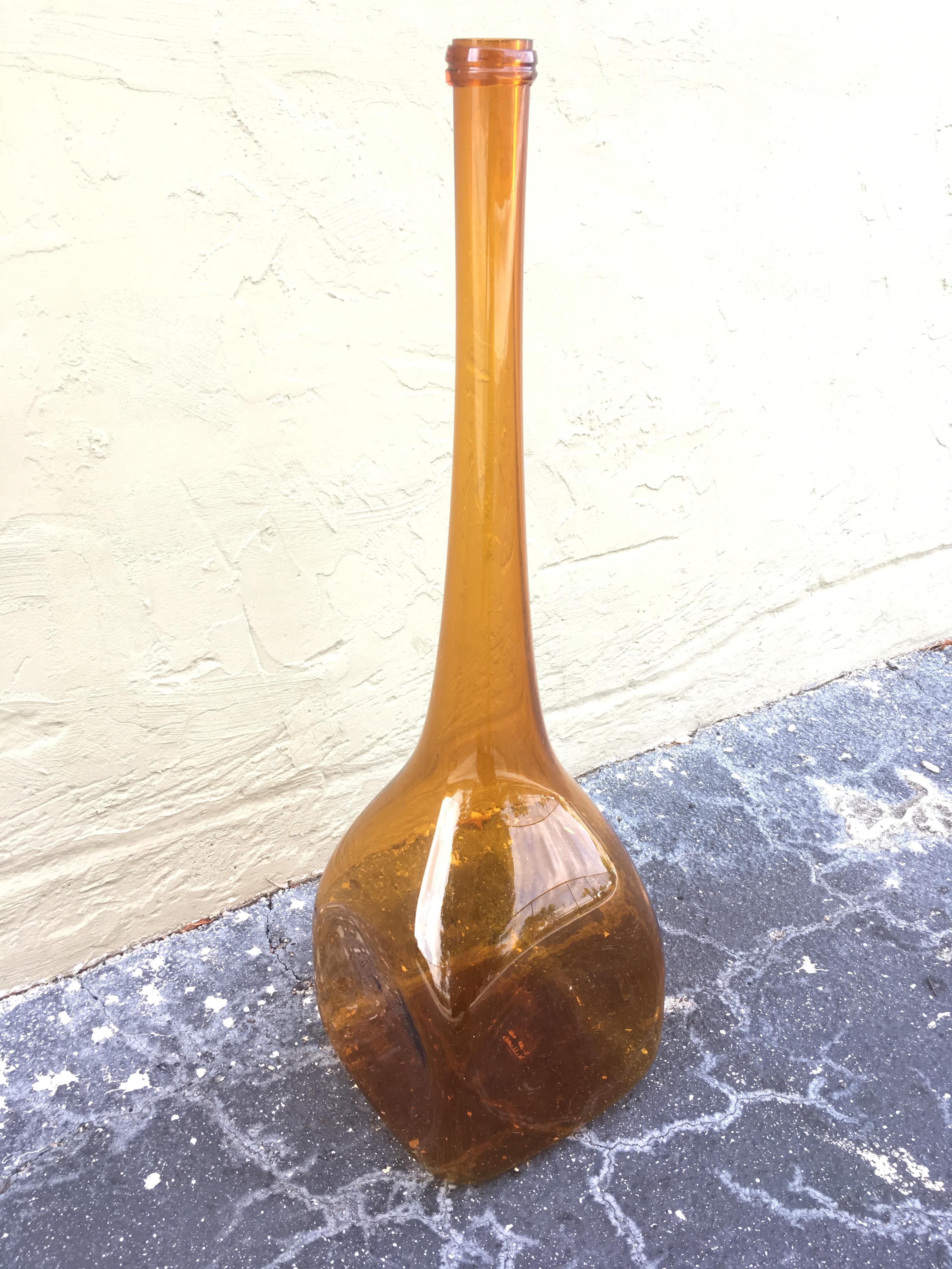 20ième siècle Vase Art Déco Ewer Gold Brown Haeger en vente