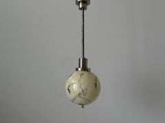 Art Deco Exceptional Cinema Ceiling Lamp with Glass Ball , 1930s, France