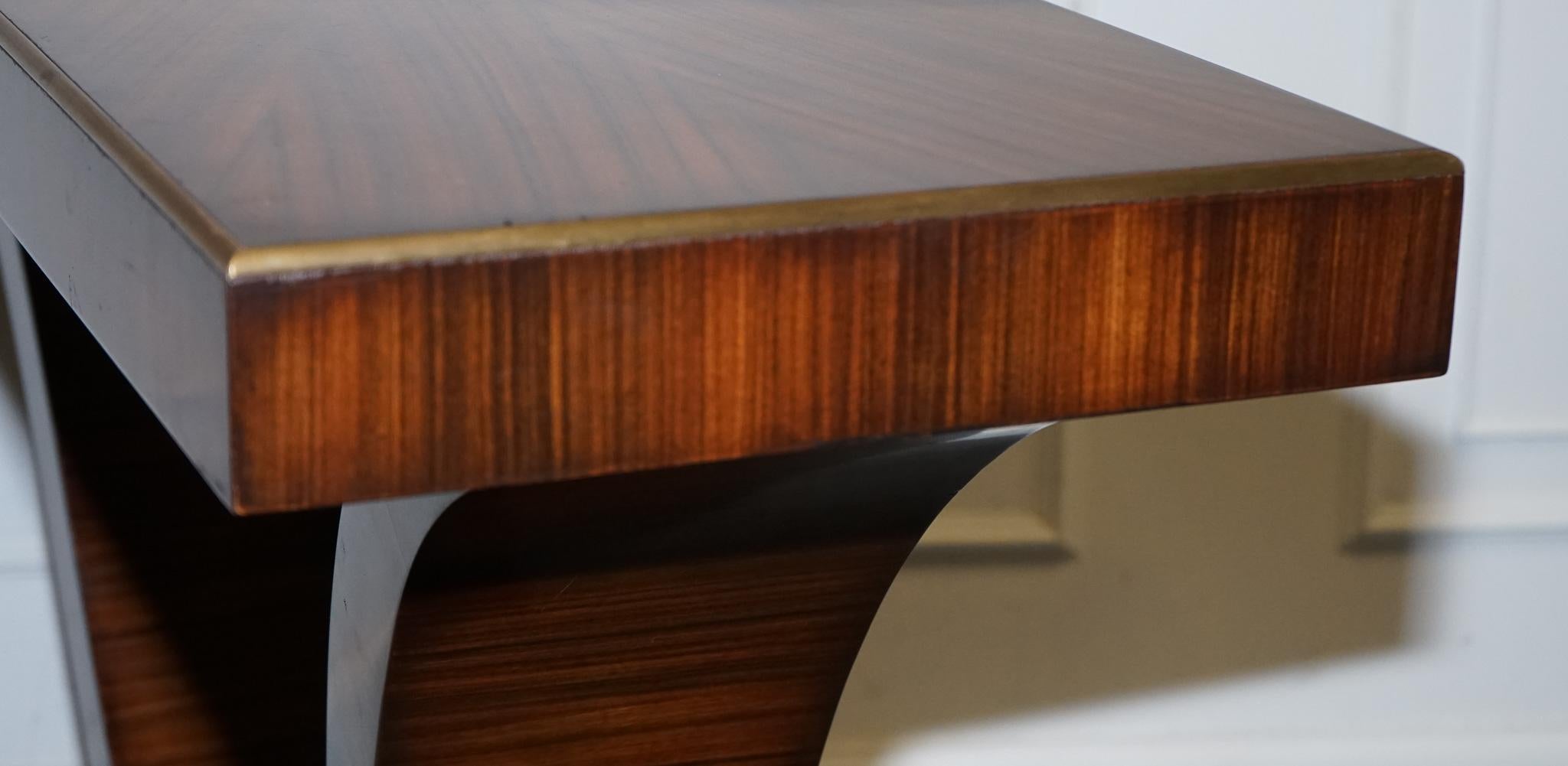 ART DECO EXOTIC MORADO & BRASS VANCUCCi SUNBURST CONSOLE BY THEODORE ALEXANDER For Sale 5