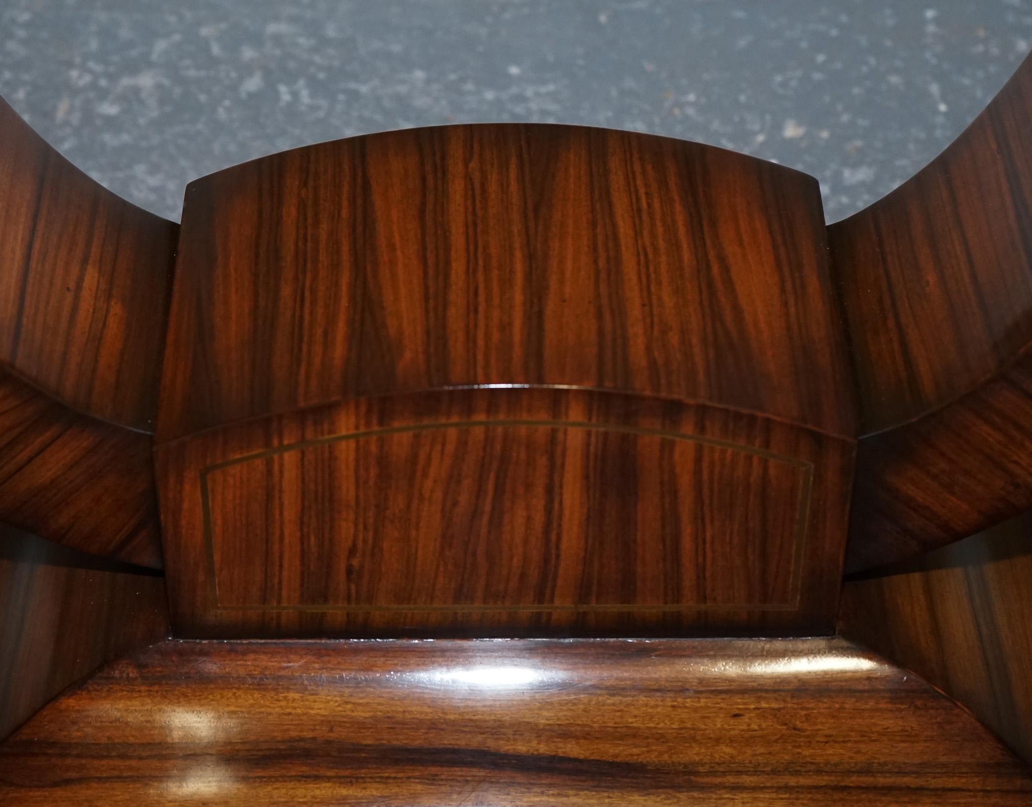 ART DECO EXOTIC MORADO & BRASS VANCUCCi SUNBURST CONSOLE BY THEODORE ALEXANDER For Sale 7