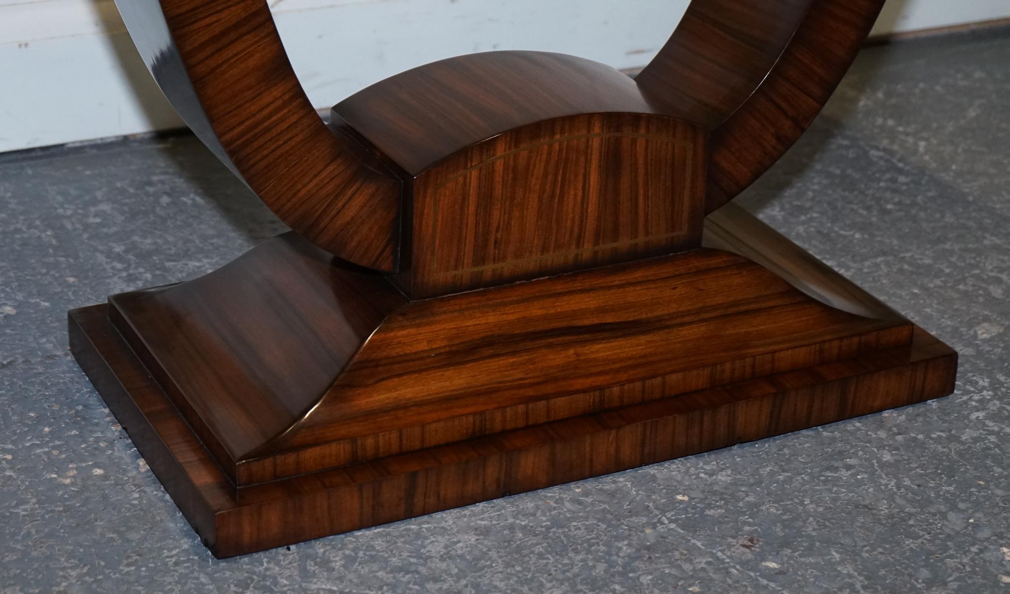 ART DECO EXOTIC MORADO & BRASS VANCUCCi SUNBURST CONSOLE BY THEODORE ALEXANDER For Sale 9