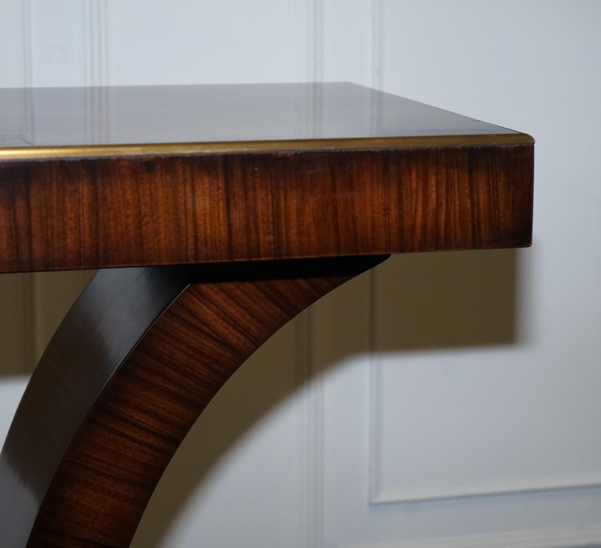 ART DECO EXOTIC MORADO & BRASS VANCUCCi SUNBURST CONSOLE BY THEODORE ALEXANDER For Sale 12