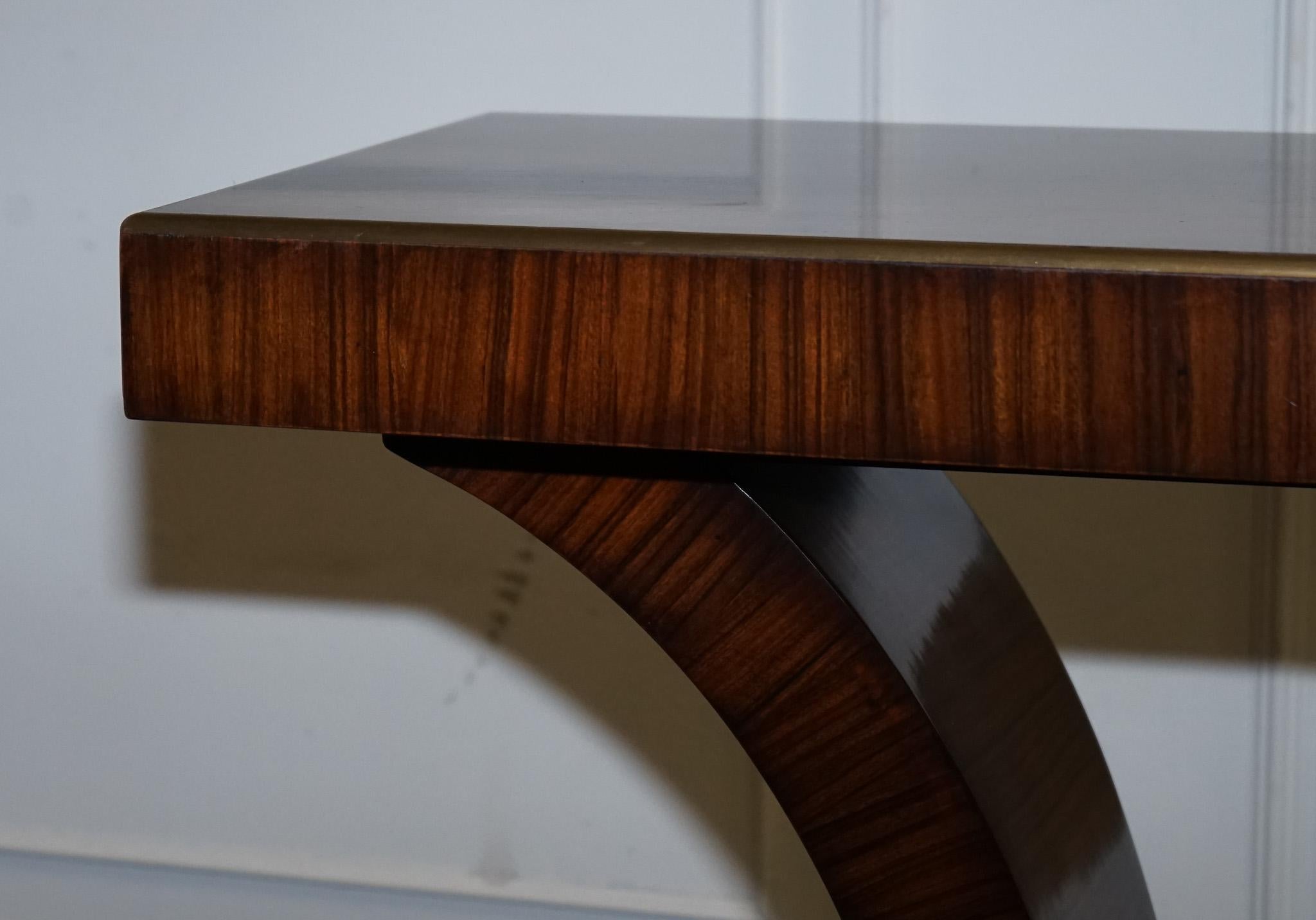 ART DECO EXOTIC MORADO & BRASS VANCUCCi SUNBURST CONSOLE BY THEODORE ALEXANDER For Sale 13