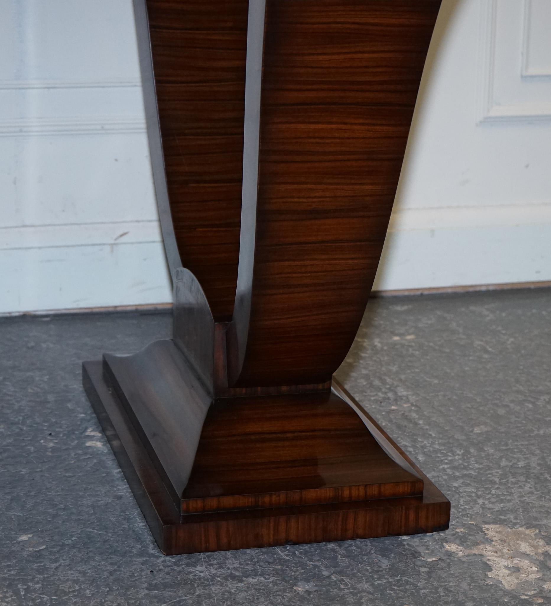 ART DECO EXOTIC MORADO & BRASS VANCUCCi SUNBURST CONSOLE BY THEODORE ALEXANDER For Sale 2