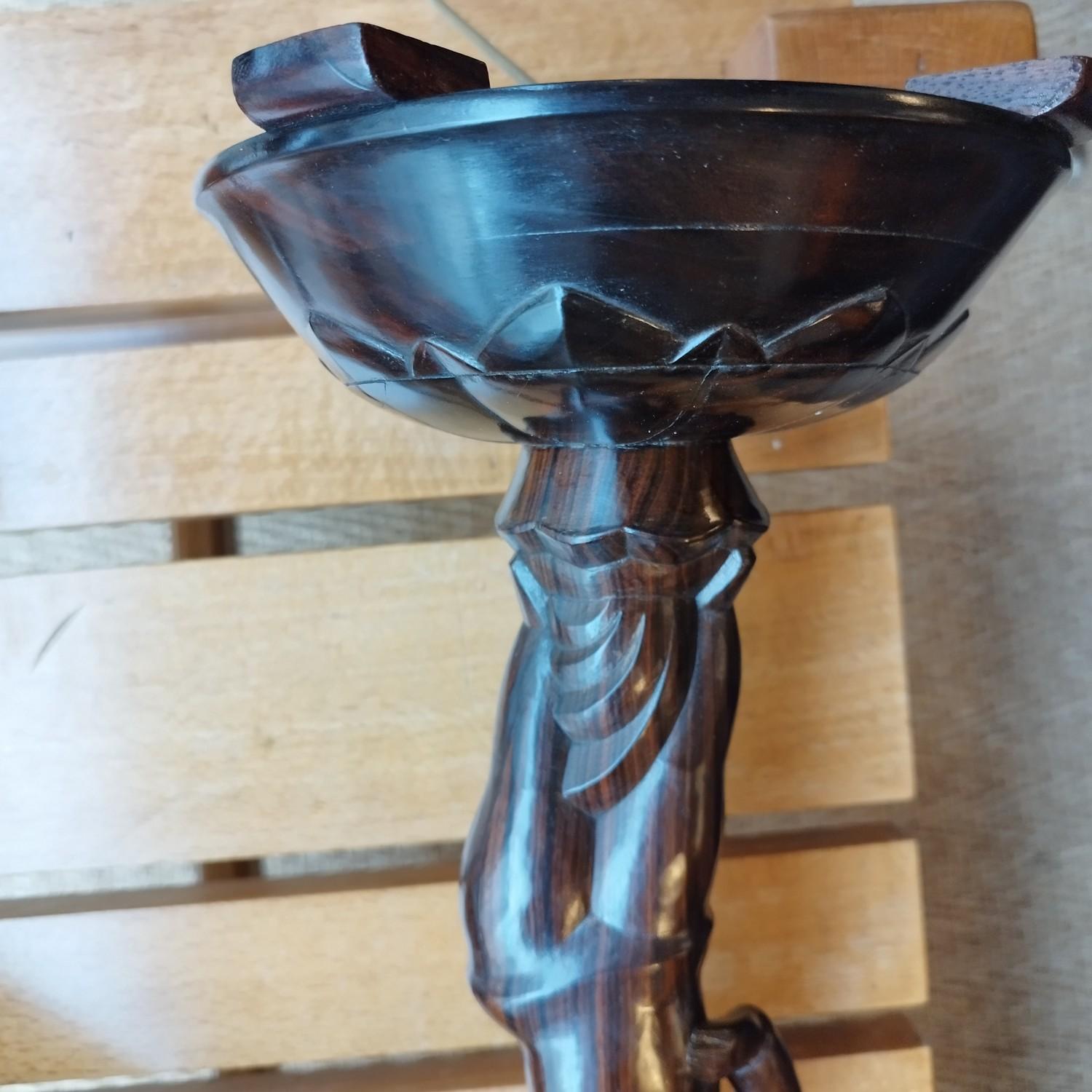 20th Century Art-deco exotic wood lamp