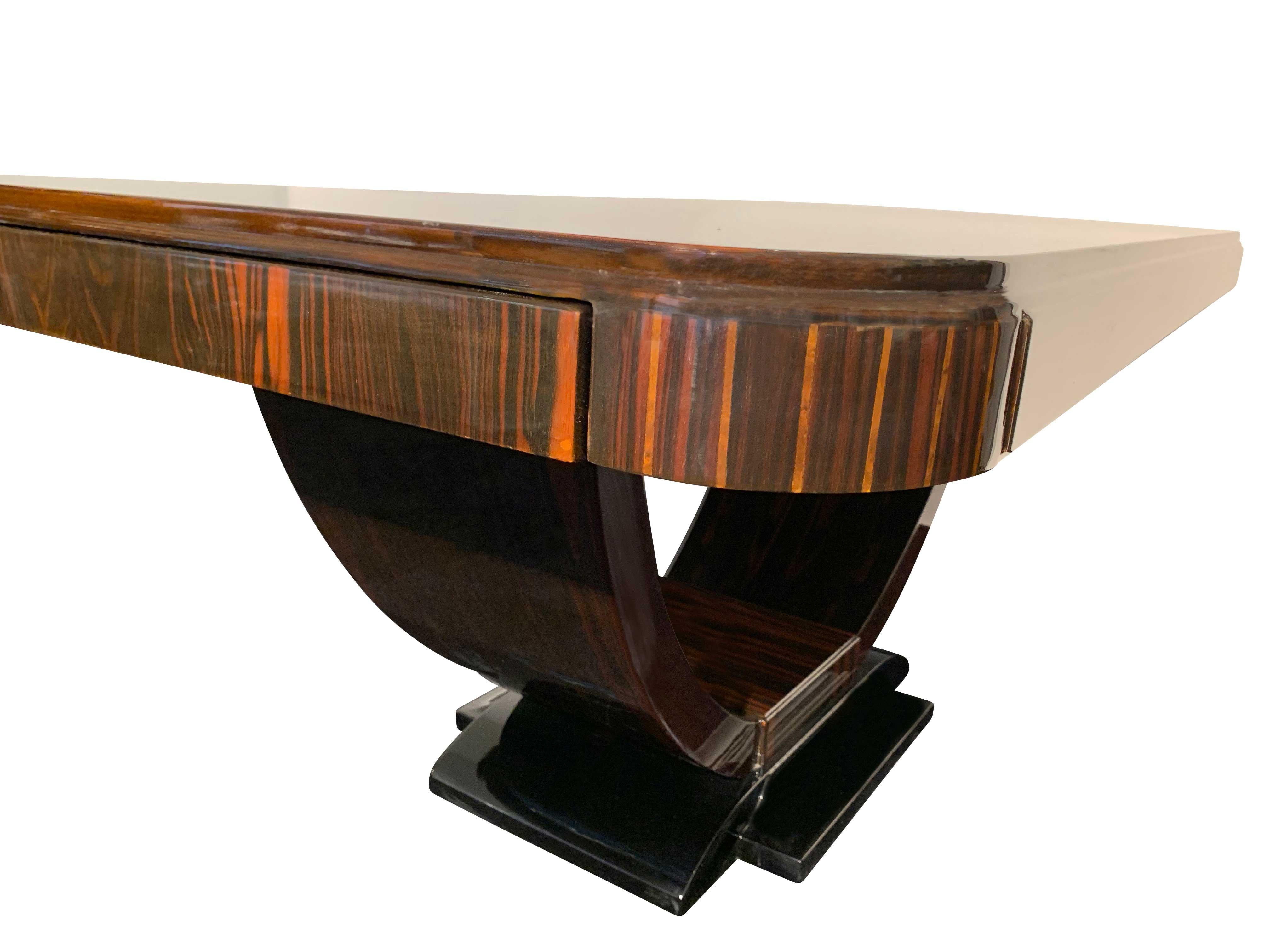 Expandable Art Deco Dining Room Set in Macassar, France circa 1925 3