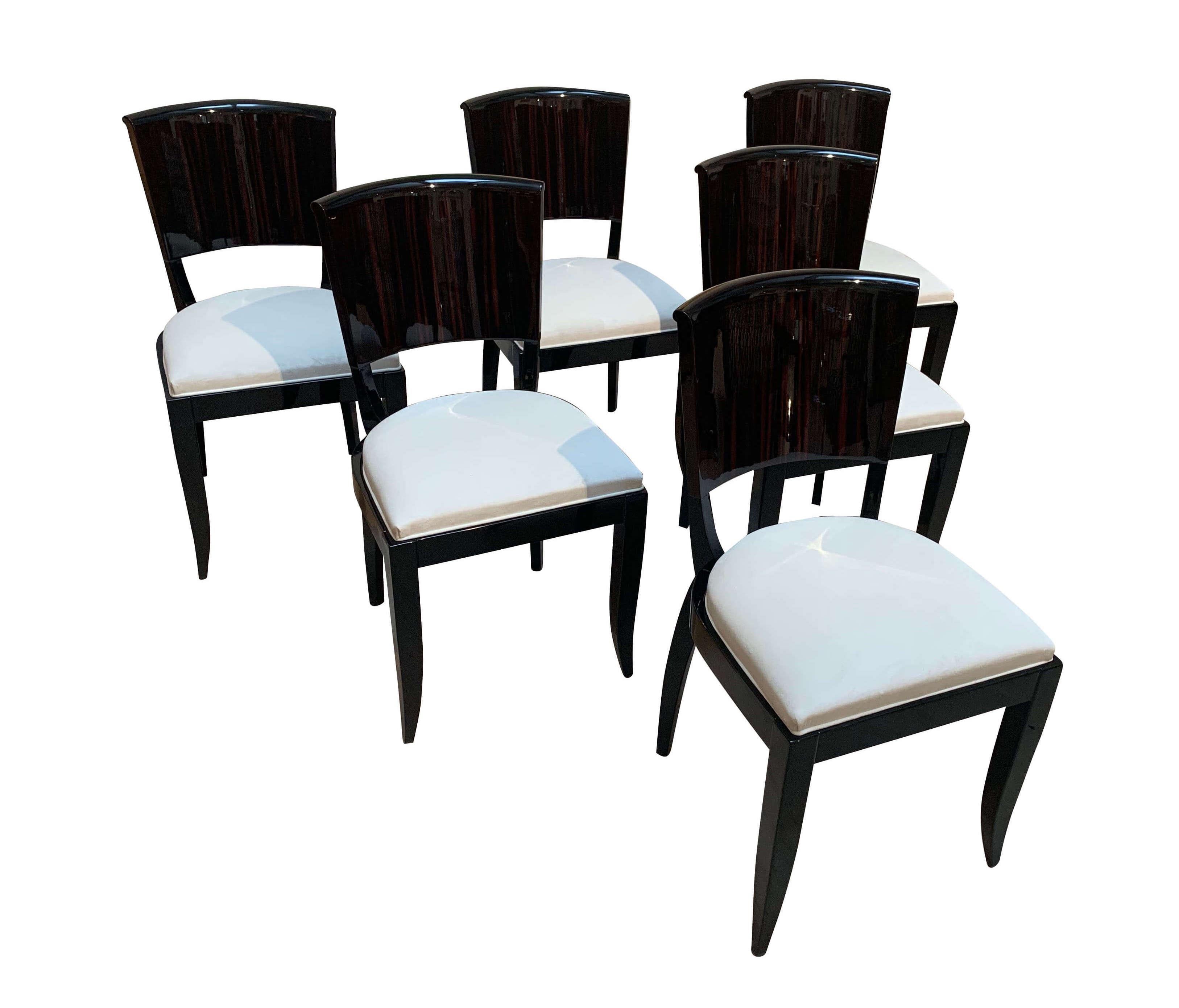 Expandable Art Deco Dining Room Set in Macassar, France circa 1925 1