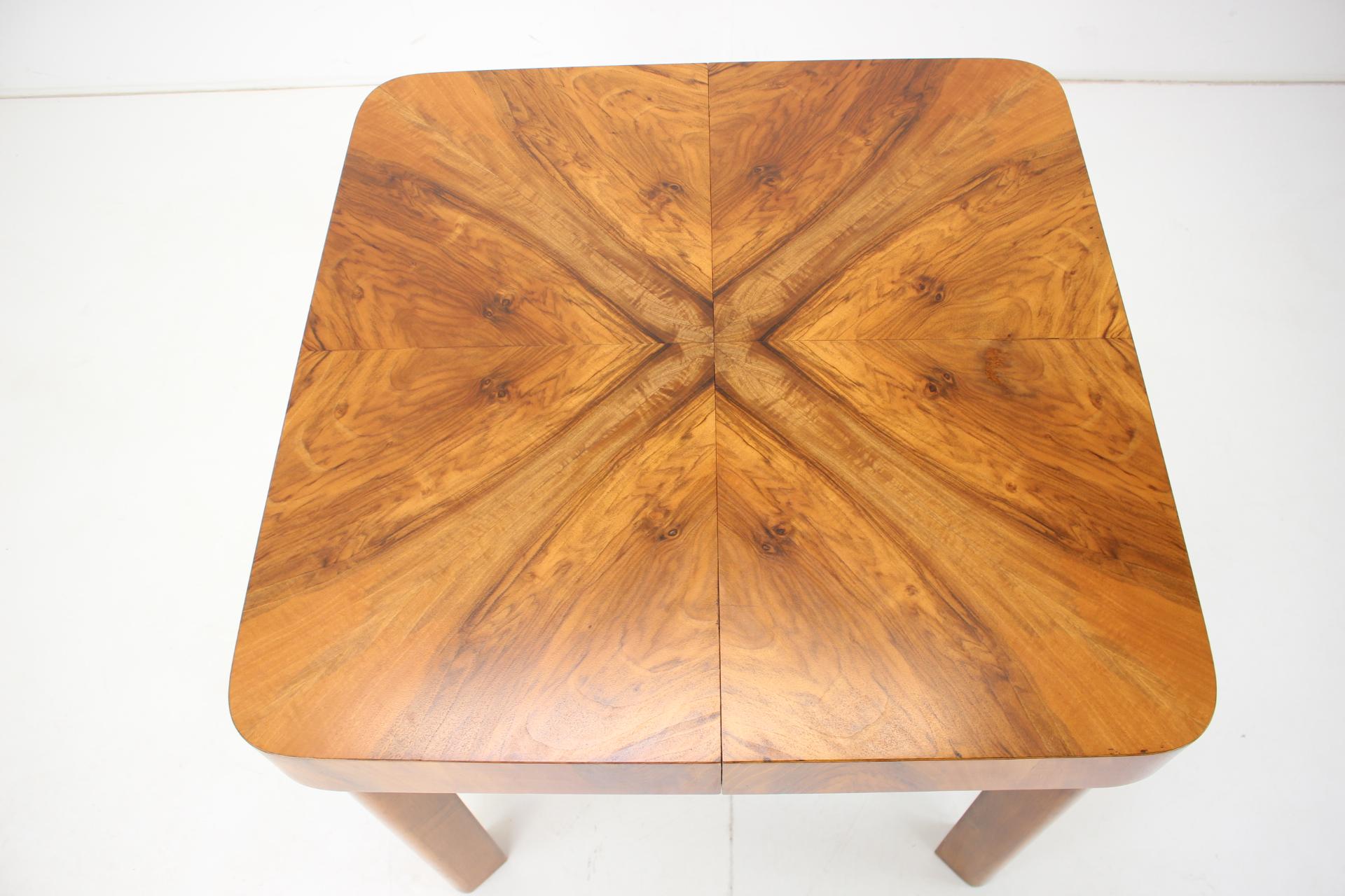 Mesa de comedor extensible Art Decó, años 30, restaurada en venta 5