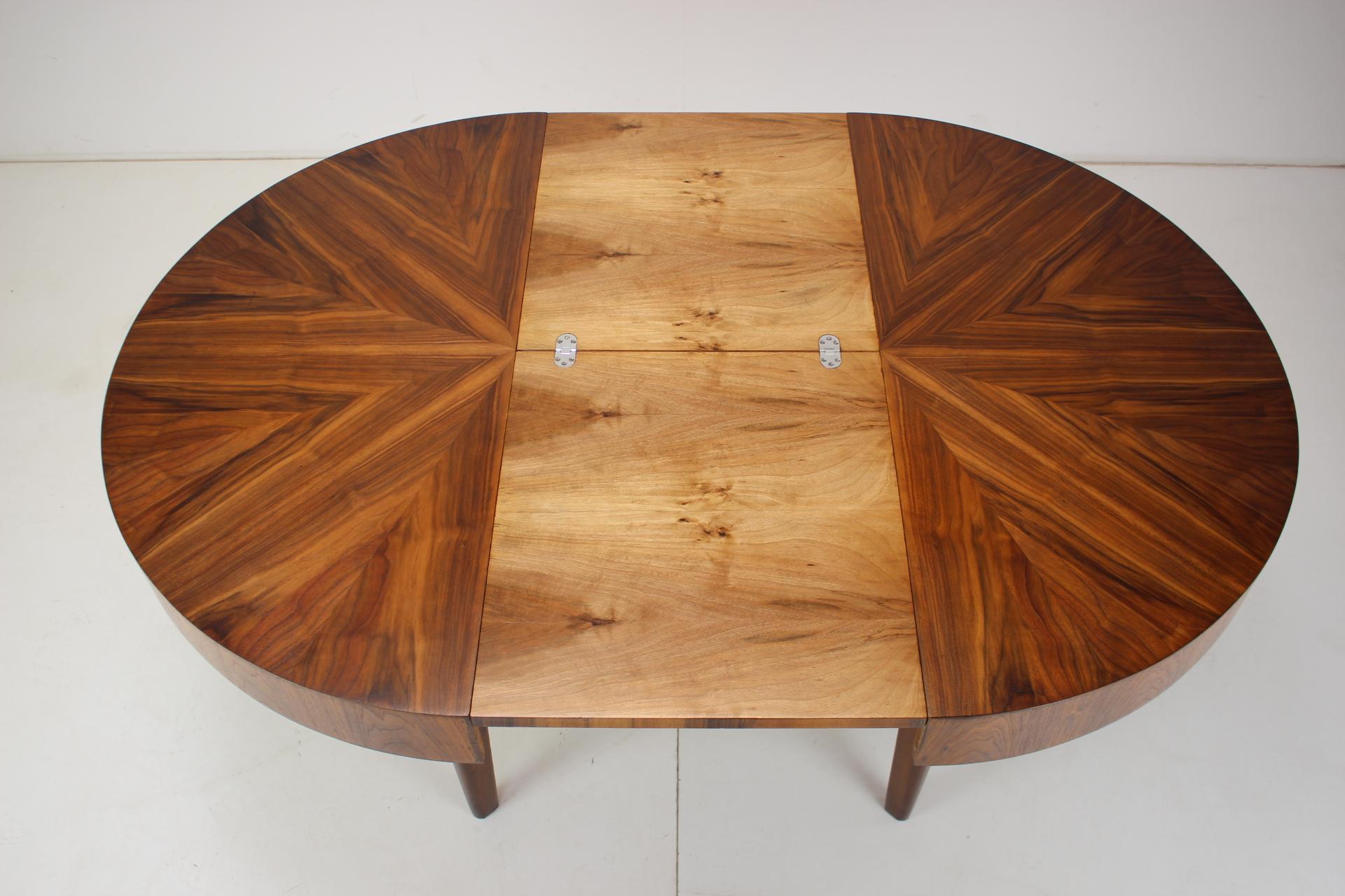 Art Deco Extendable Dining Table, 1930's, Restored 6