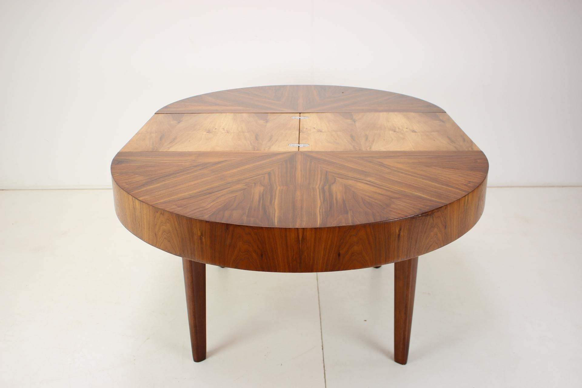 Art Deco Extendable Dining Table, 1930's, Restored 7