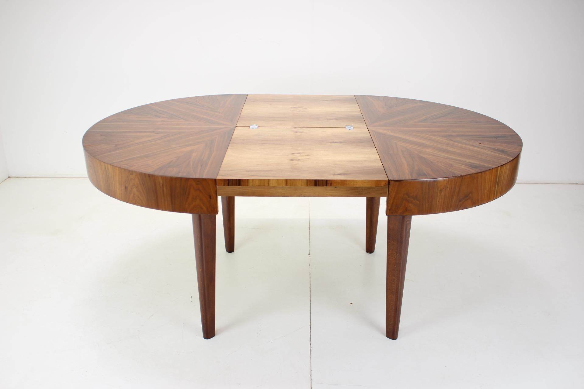 Art Deco Extendable Dining Table, 1930's, Restored 9
