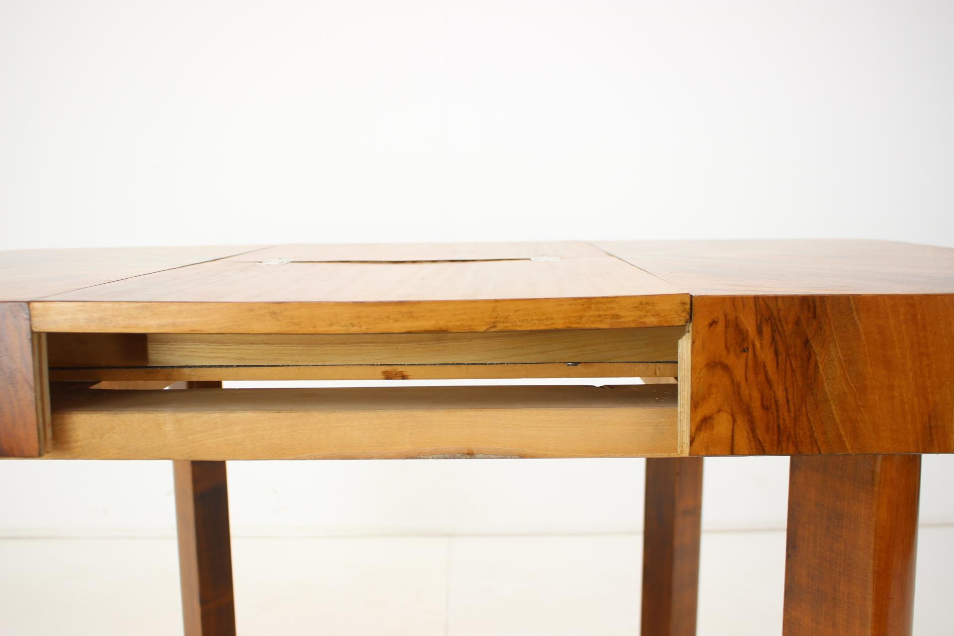 Mesa de comedor extensible Art Decó, años 30, restaurada en venta 14