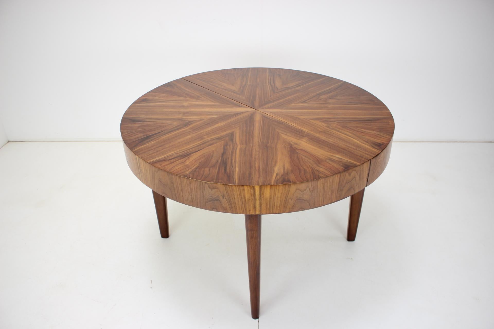 Art Deco Extendable Dining Table, 1930's, Restored 1