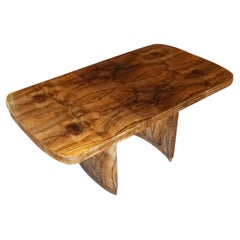 Art Deco Extendable Dining Table Burr Walnut, English, circa 1935