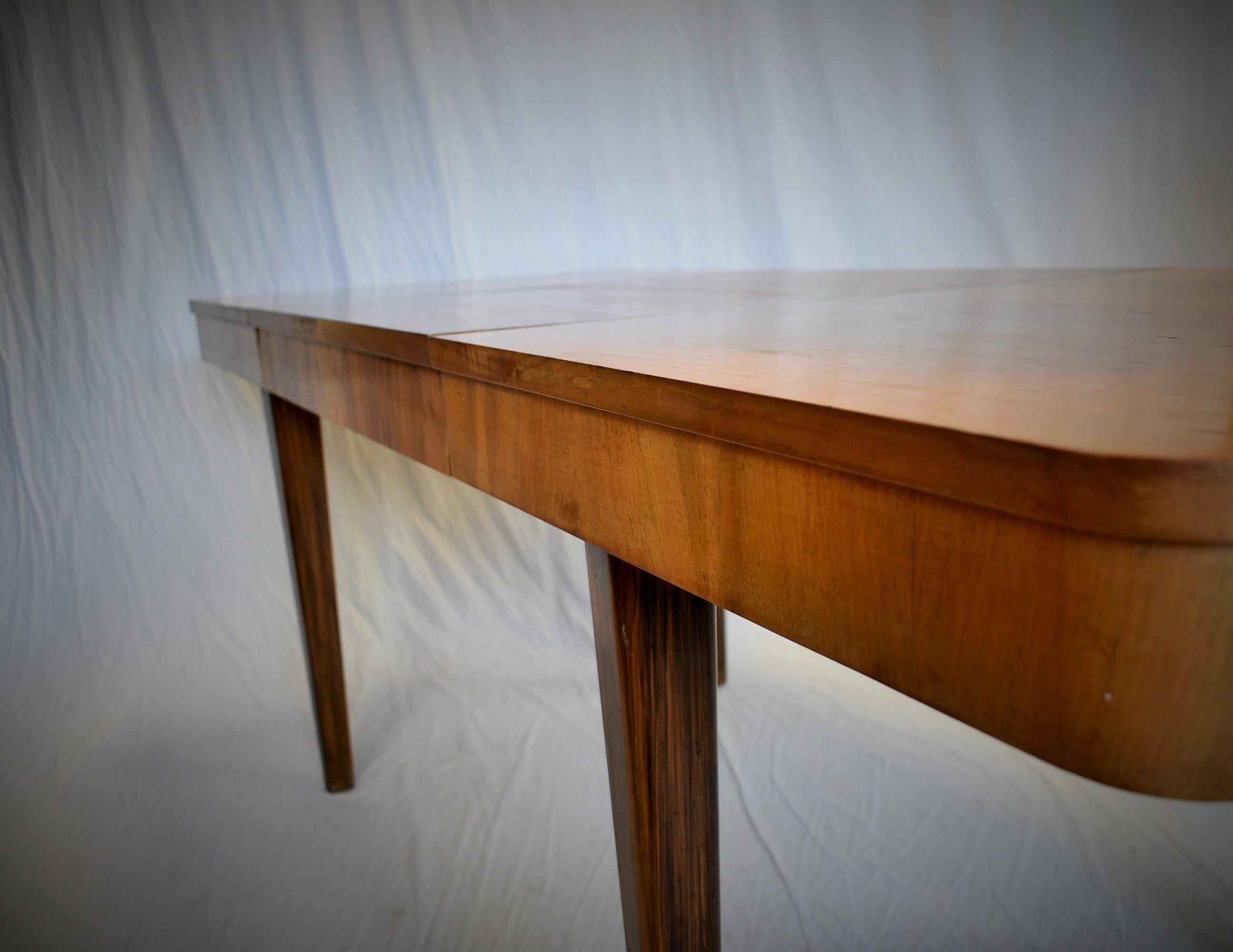 Art Deco Extendable Dining Table Designed by Jindrich Halabala, 1948s 4