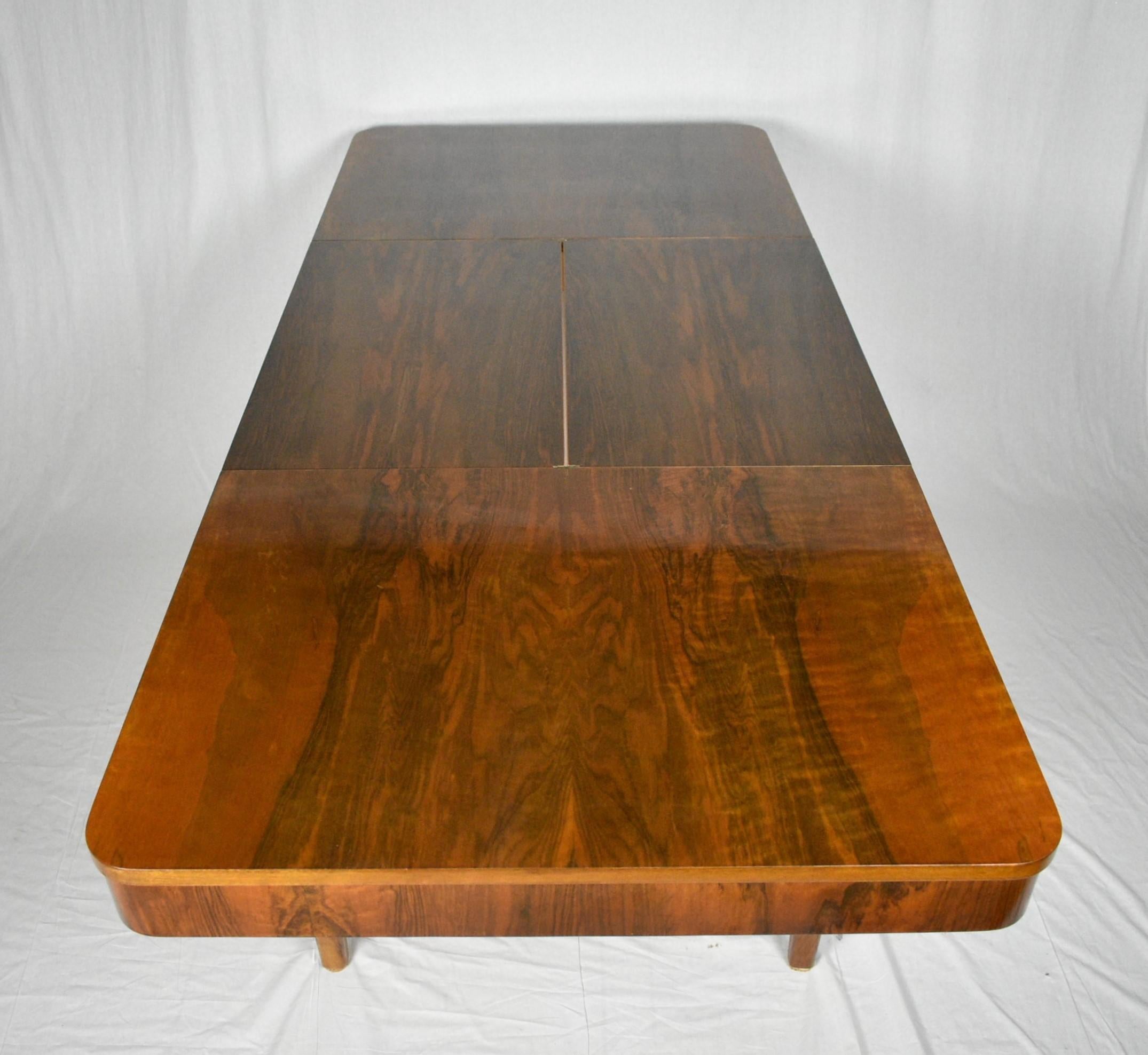 Art Deco Extendable Dining Table Designed by Jindrich Halabala, 1950s 1