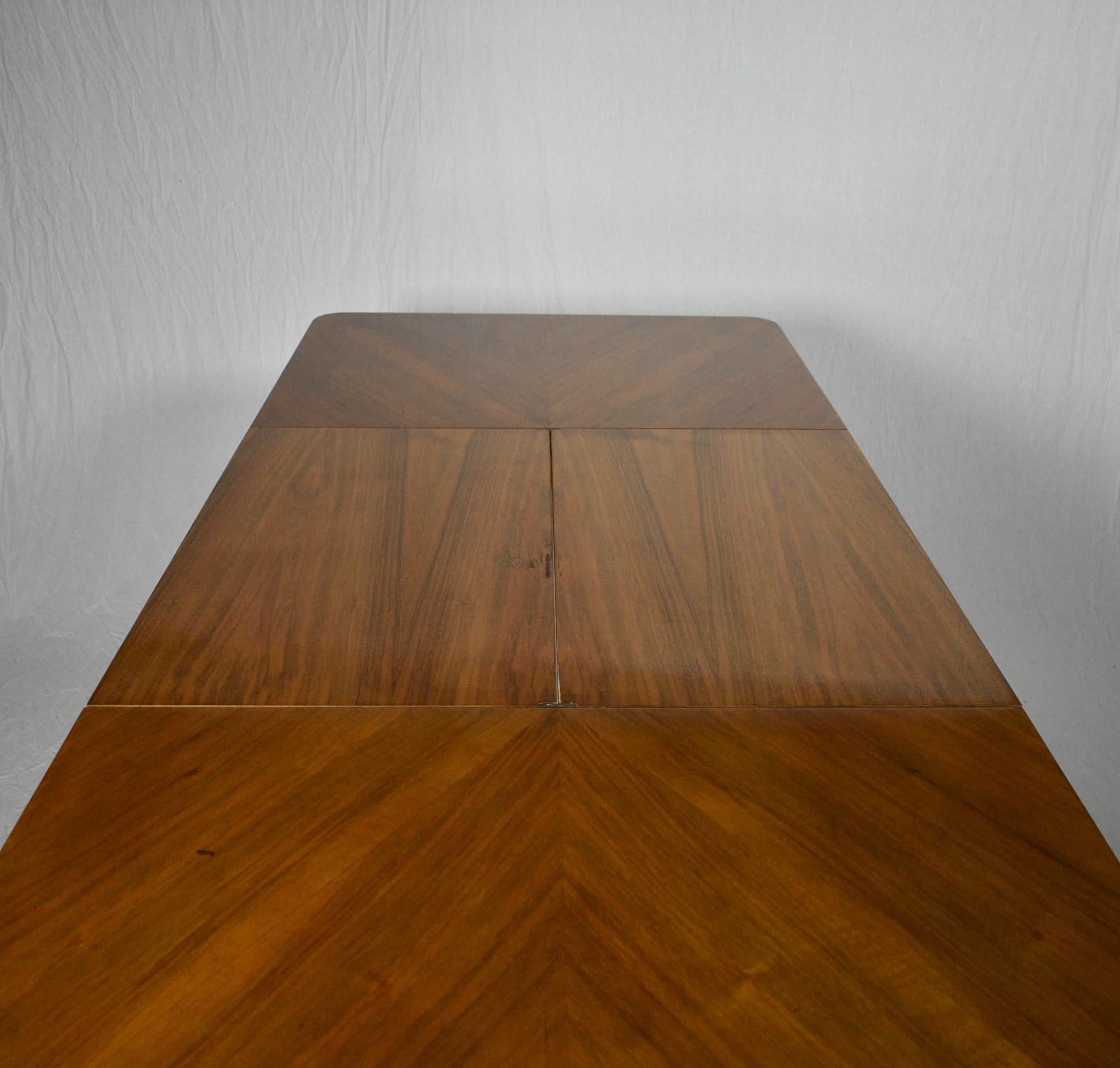 Art Deco Extendable Dining Table Designed by Jindřich Halabala, 1952s 8