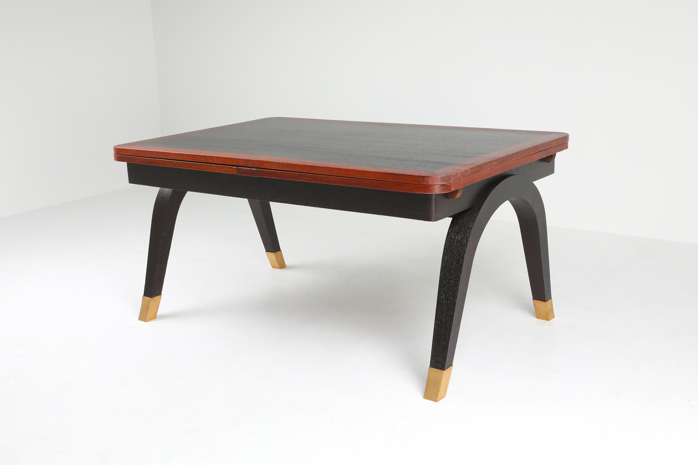 European Art Deco Extendable Dining Table For Sale