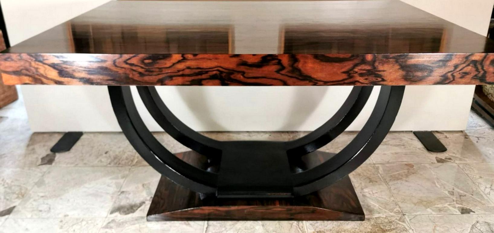 zebrano wood table