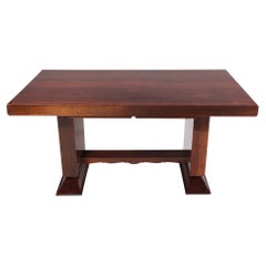 Art Deco Extendable Dining Table, Made in 1920s France, Restored Mahogany