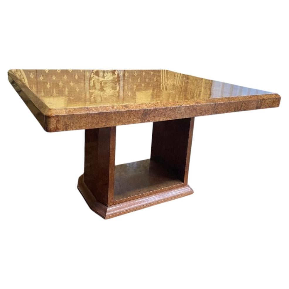 Art Deco Extendable Dining Wood Table, 20th Century