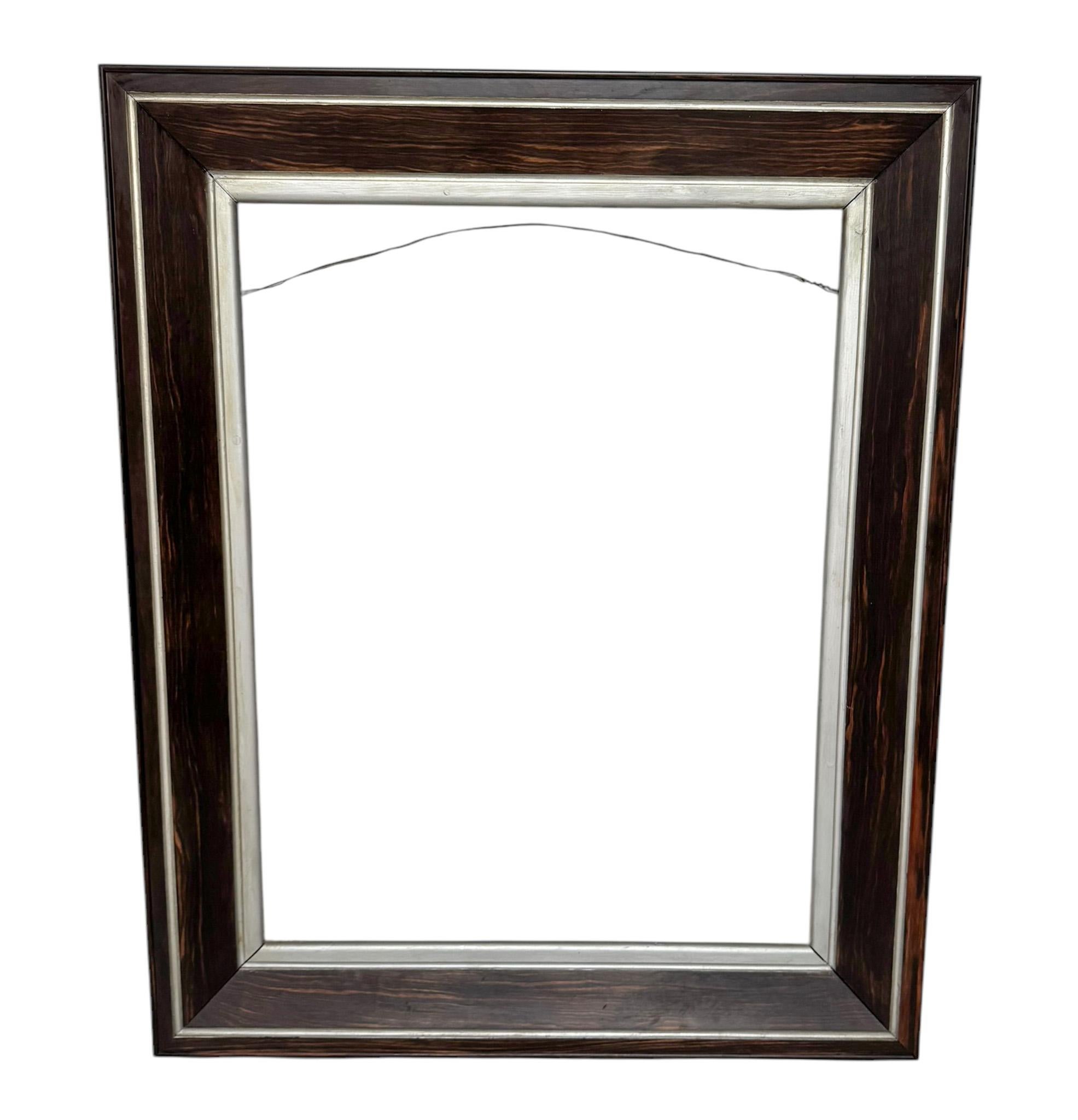 Art Deco Extra Large Macassar Ebony Picture Frame, 1930s For Sale 3