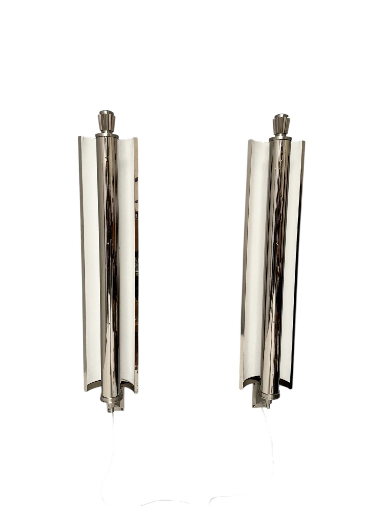 Art Decó Pareja extragrande de apliques o lámparas de pared Francia, años 30 en venta 1