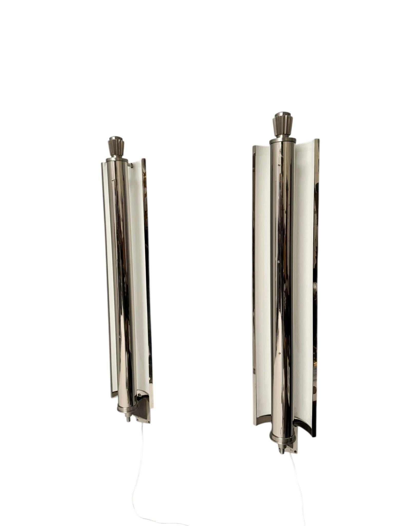 Art Decó Pareja extragrande de apliques o lámparas de pared Francia, años 30 en venta 3