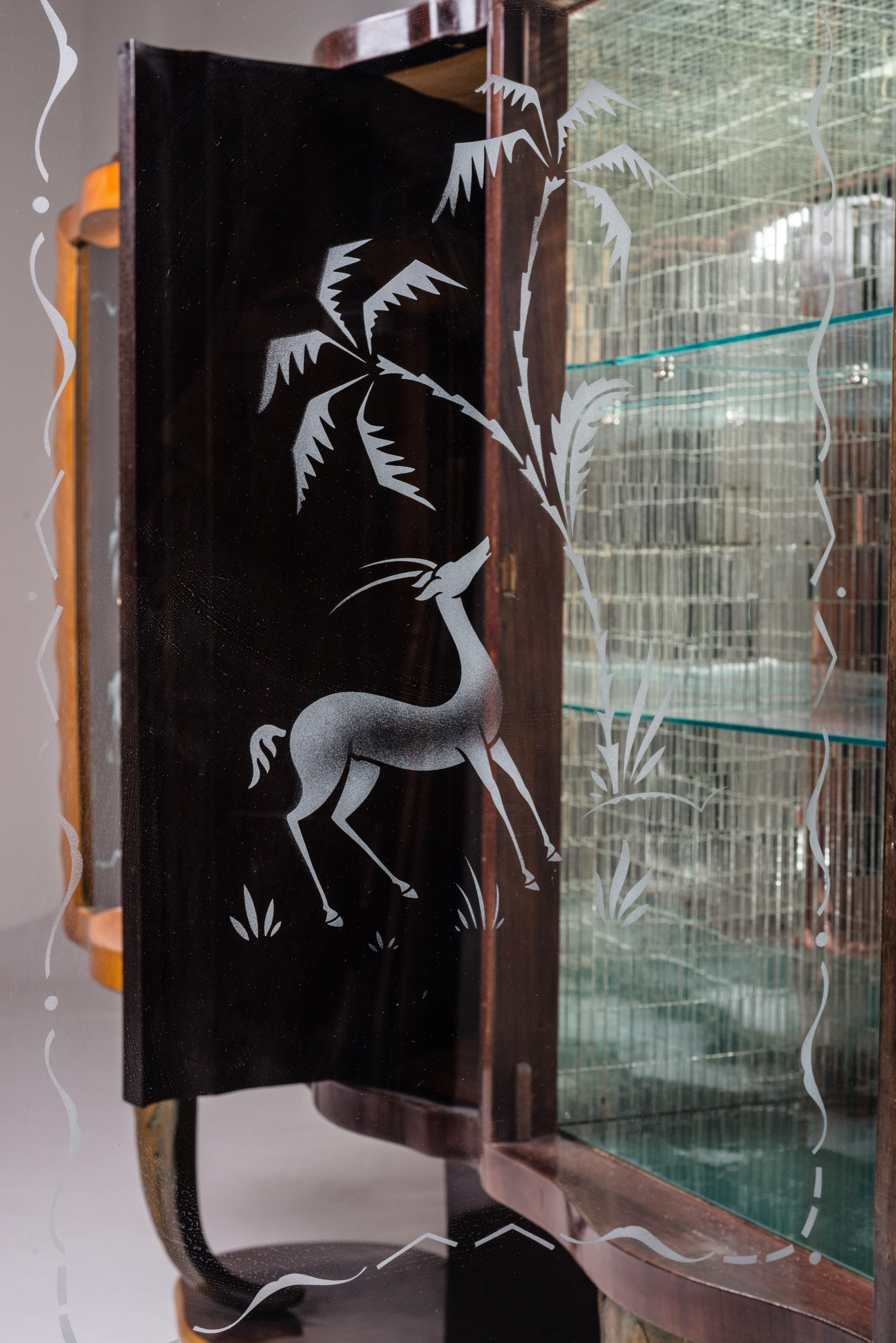 Extraordinario mueble bar Art Déco de Pier Luigi Colli, 1930 Madera en venta