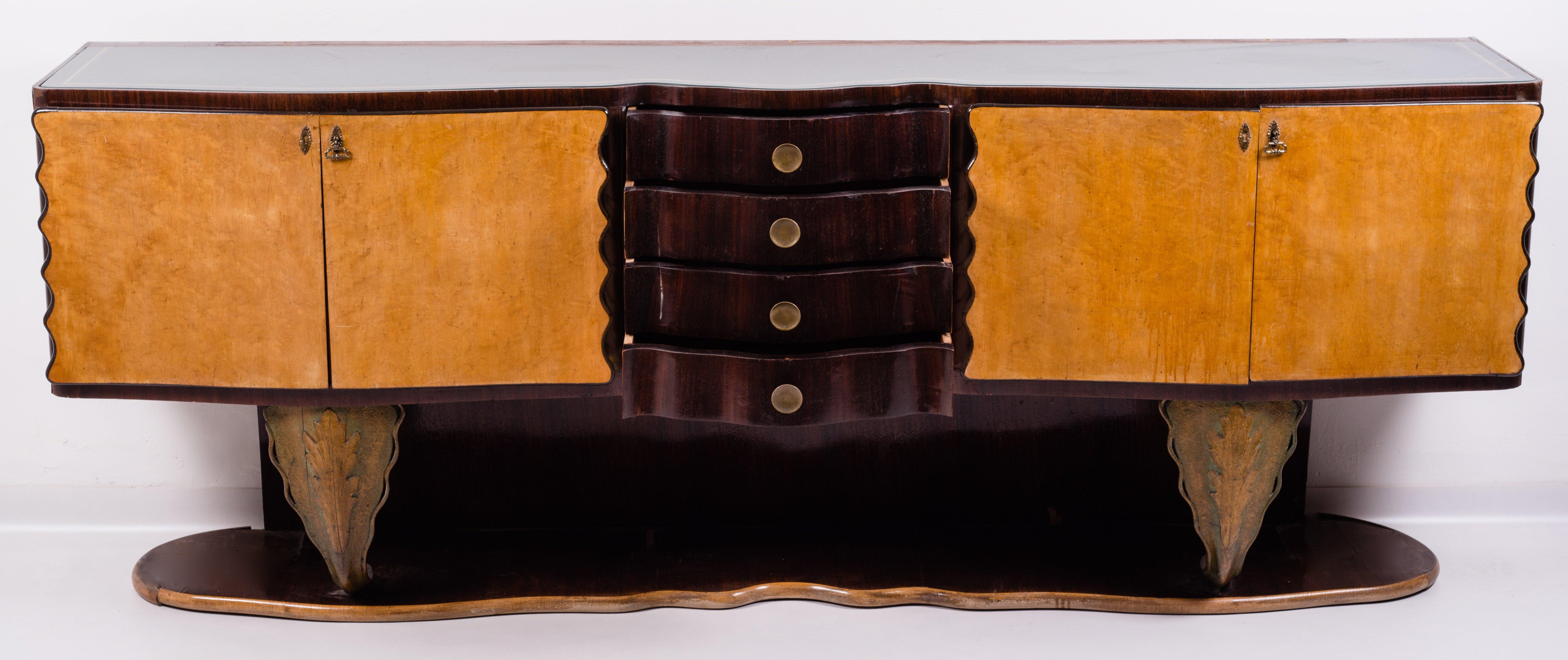 Extraordinario mueble bar Art Déco de Pier Luigi Colli, 1930 en venta 1