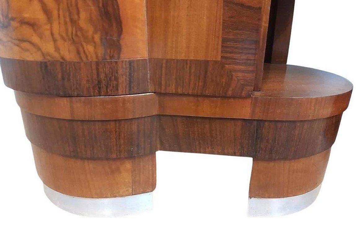 Art Deco Fabulous Italian Pair of Bedside Table Cabinet Nightstands, c1930 In Good Condition In Devon, England