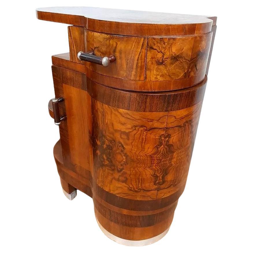 20th Century Art Deco Fabulous Italian Pair of Bedside Table Cabinet Nightstands, c1930