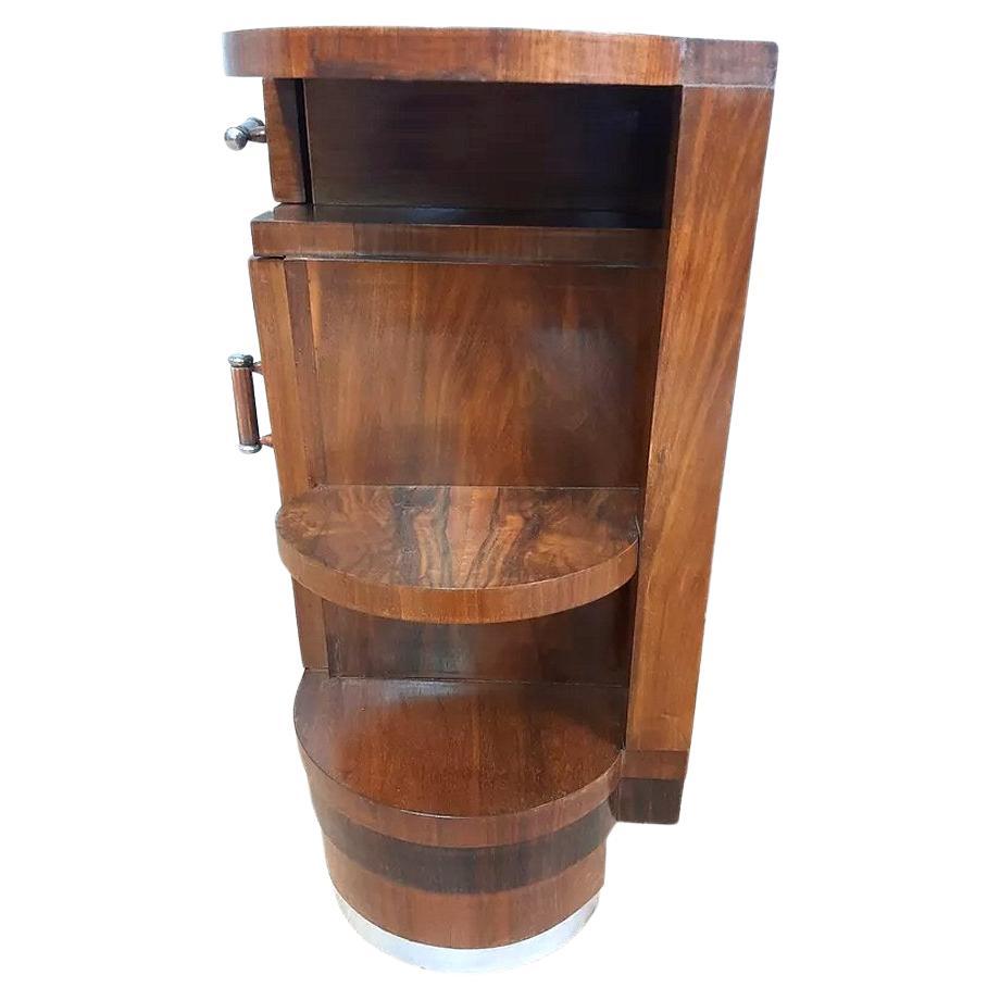 Art Deco Fabulous Italian Pair of Bedside Table Cabinet Nightstands, c1930 1